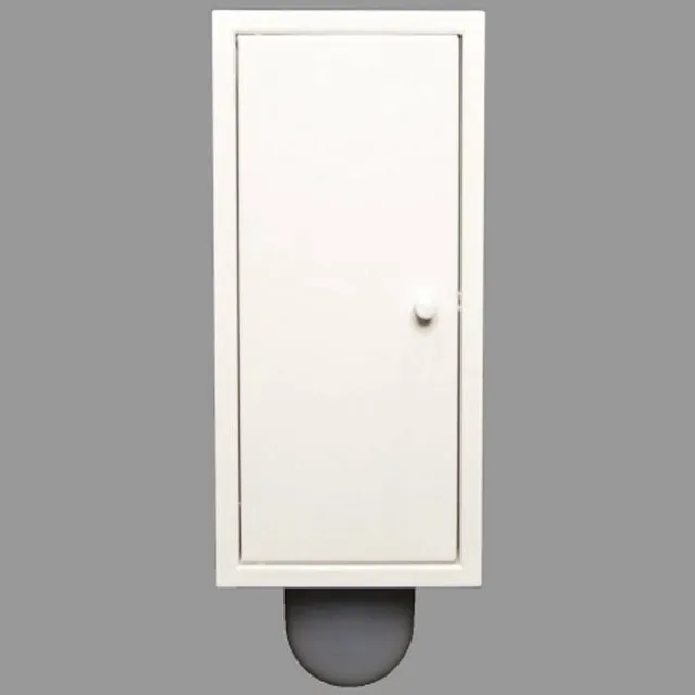 Etsero Inbouw Toilet Borstel Brush-Up - Gepoedercoat Wit