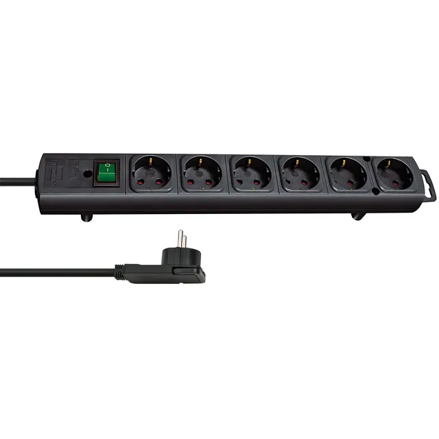 Brennenstuhl Comfort-Line Plus stekkerdoos 6-voudig zwart