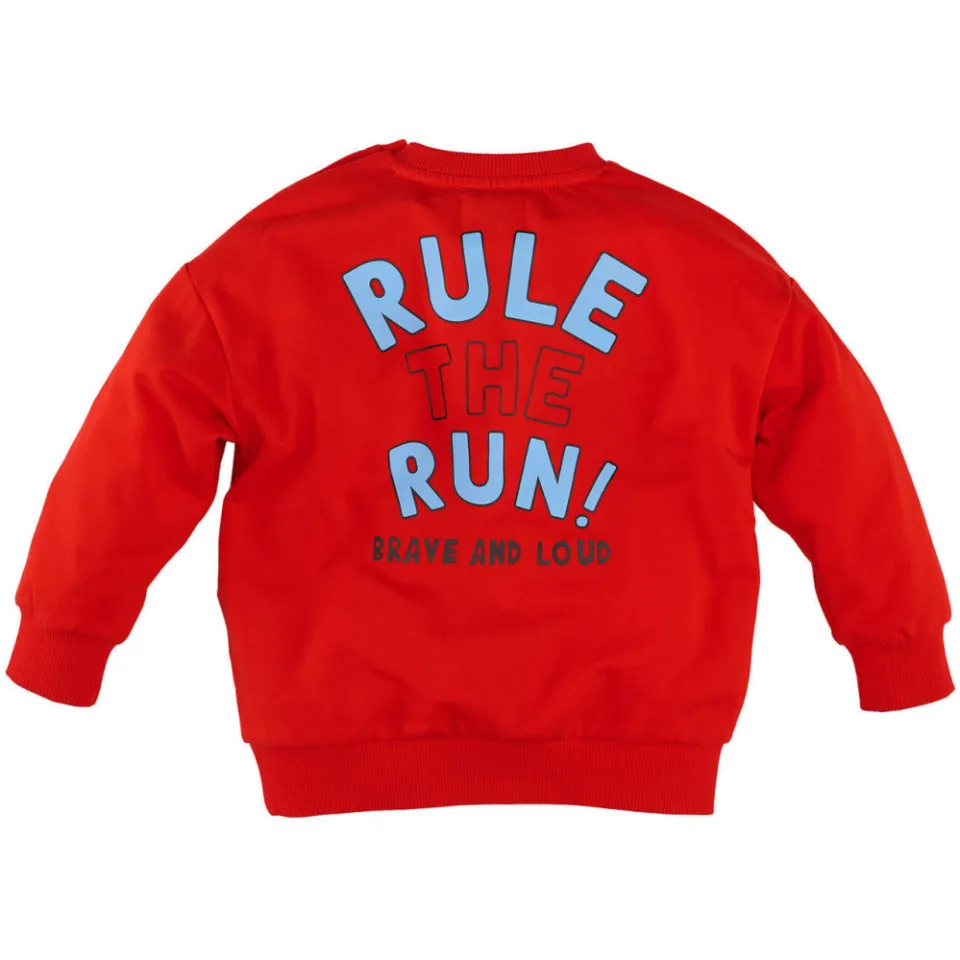 Z8 mini sweater Deen met backprint rood, foto 3