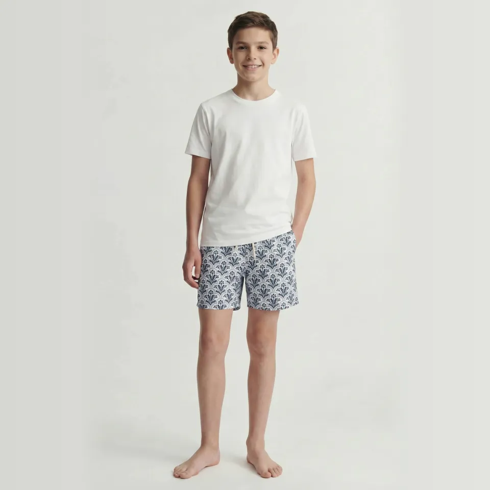 Jack & Jones JUNIOR zwemshort wit/blauw