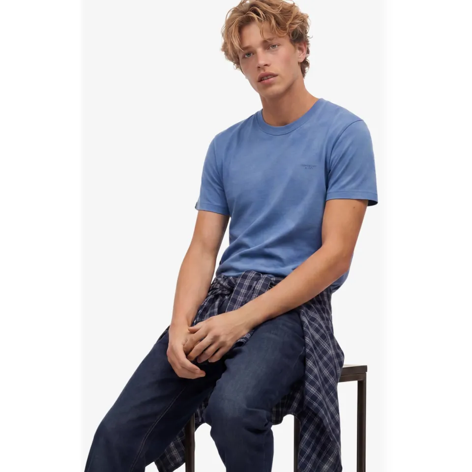Superdry slim fit gemêleerd T-shirt - blauw, foto 3