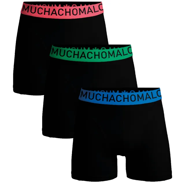 Muchachomalo Heren 3-pack Boxershorts Microfiber Zwart