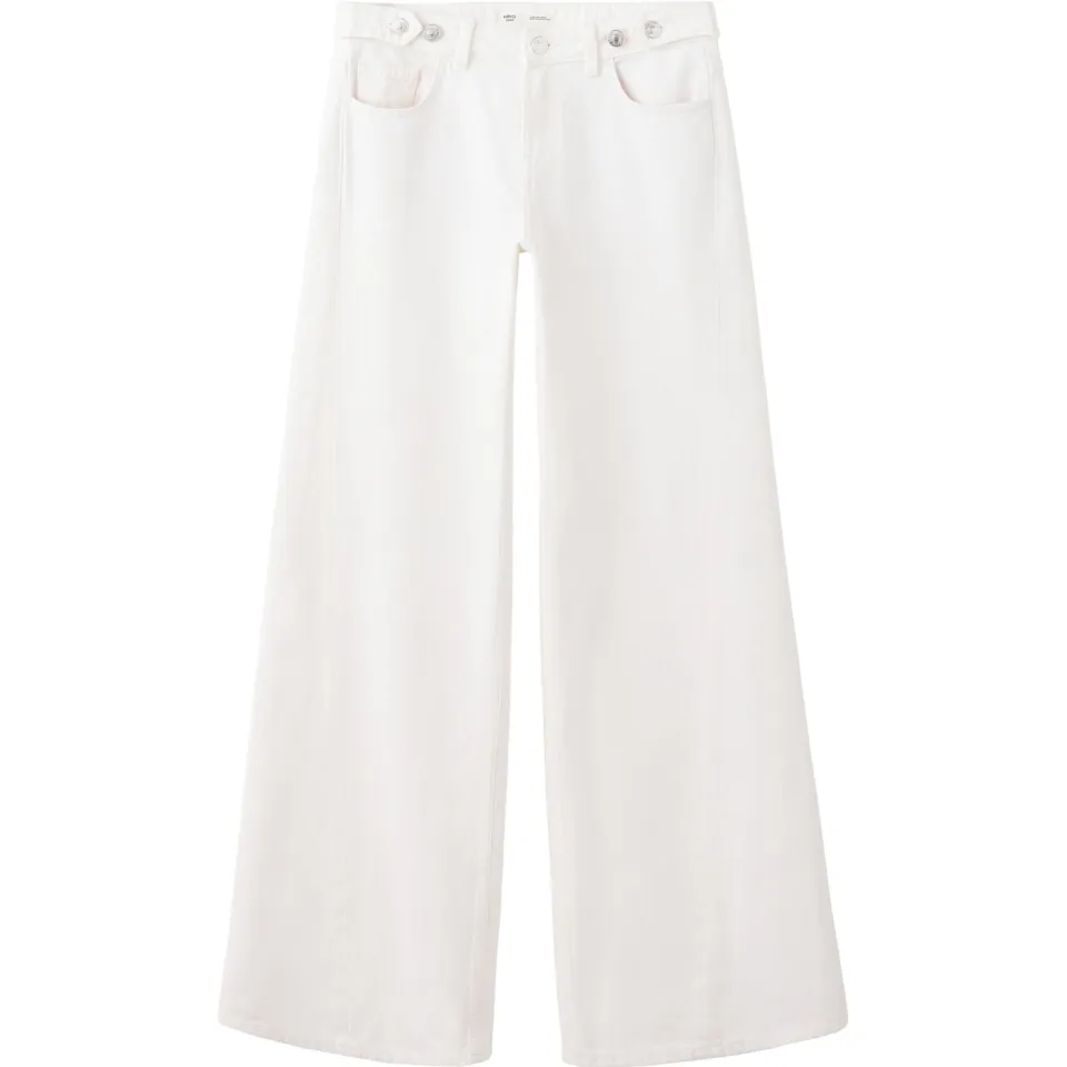 Mango TEEN wide leg jeans - wit, foto 2