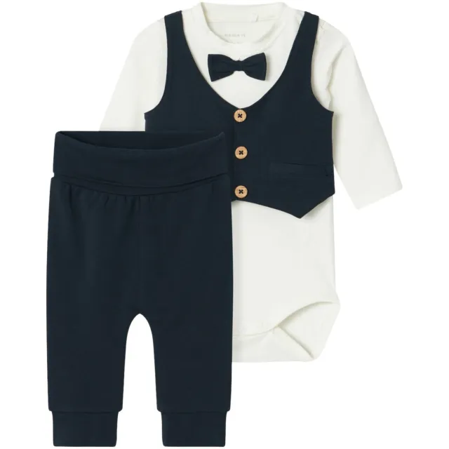 NAME IT BABY romper + broek NBMADAM antraciet/wit, foto 2