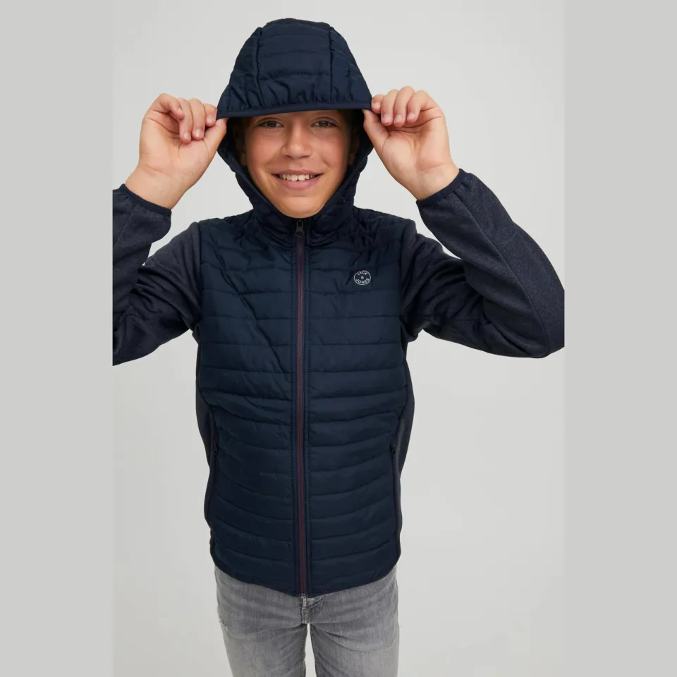 Jack & Jones JJEMULTI gewatteerde tussenjas donkerblauw navy blazer-set-in sleeves, foto 5