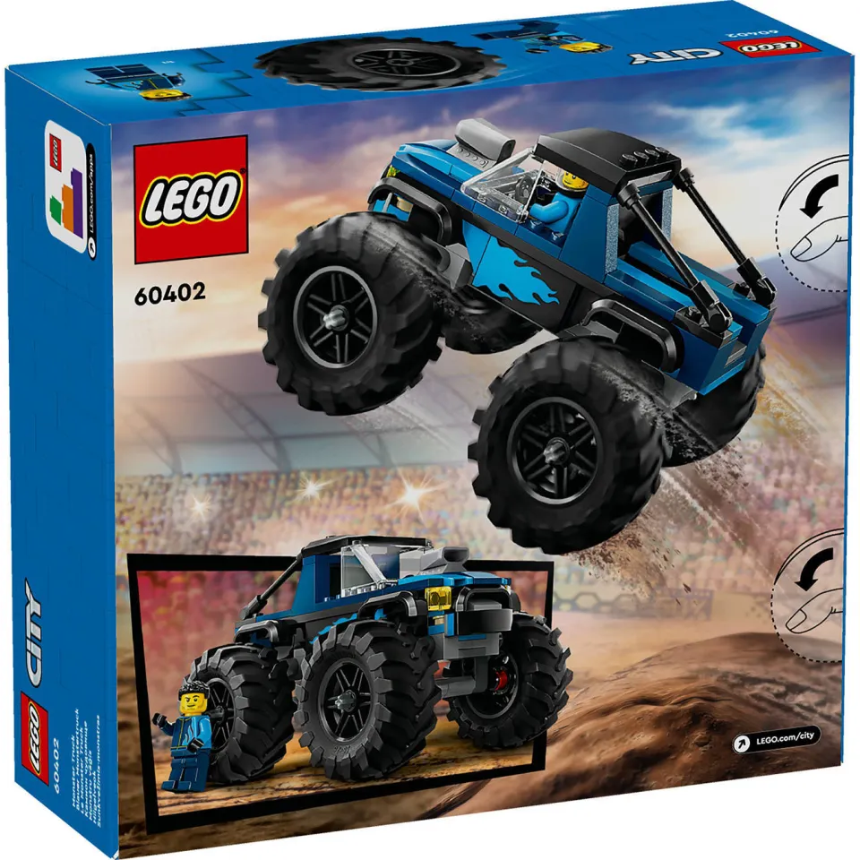 Lego City Blauwe monstertruck Speelgoed Speelgoed Offroad Auto voor Kinderen vanaf 5 Jaar 60402, foto 6
