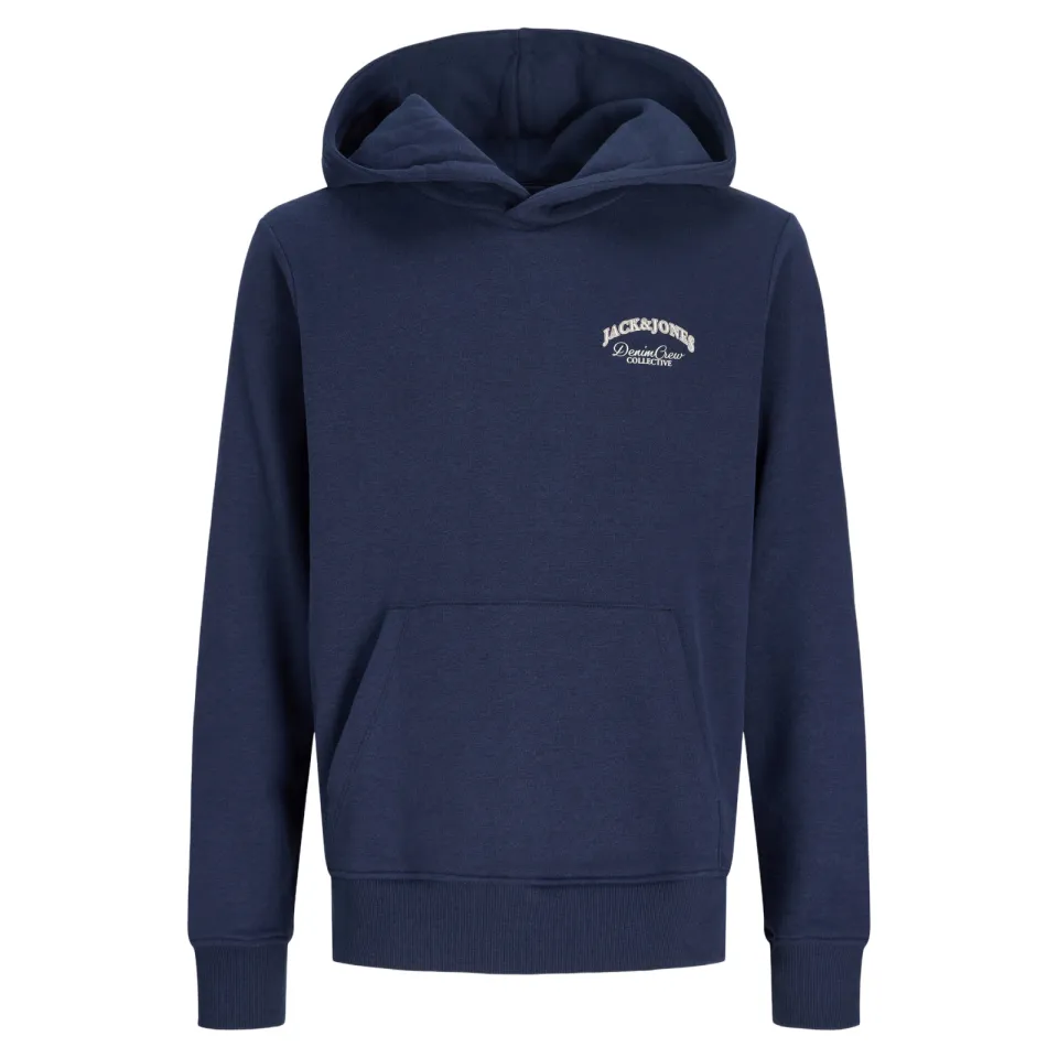 Jack & Jones JUNIOR rechtvallende hoodie met backprint - donkerblauw, foto 2