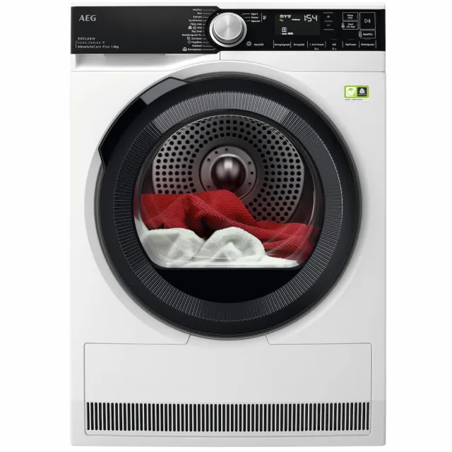 Aeg TR97BADEN 9000 AbsoluteCare Plus wasdroger wit