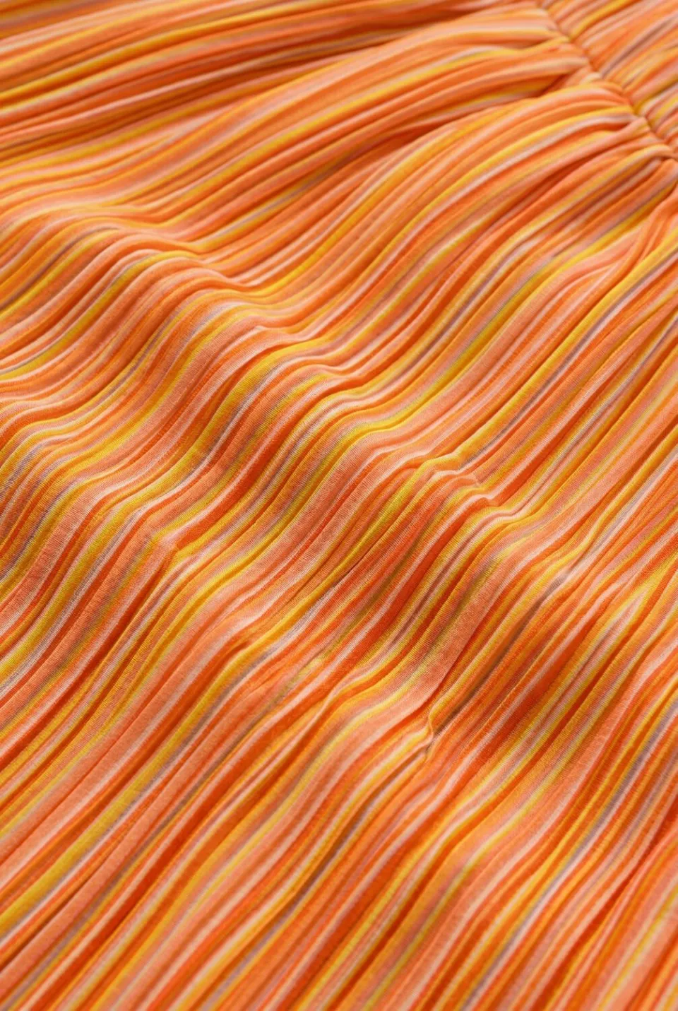 Nono Norah gestreepte plissé rok oranje, foto 7
