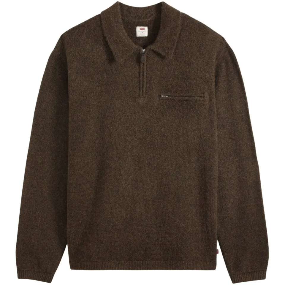 Levi's relaxed fit gebreide trui met wol - bruin, foto 3