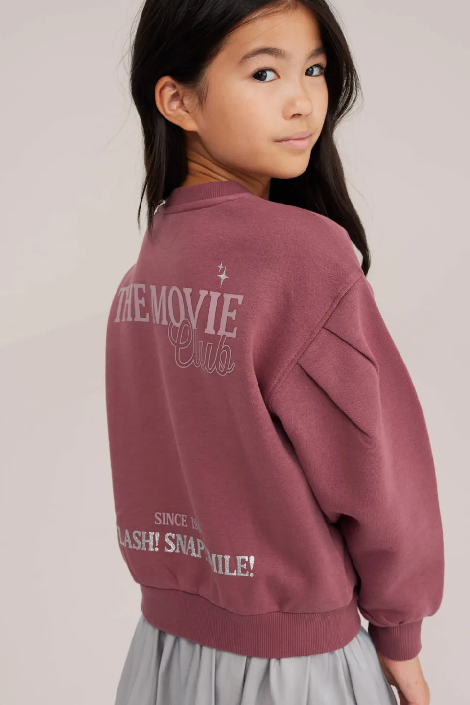 WE Fashion sweater met backprint - mauve, foto 4