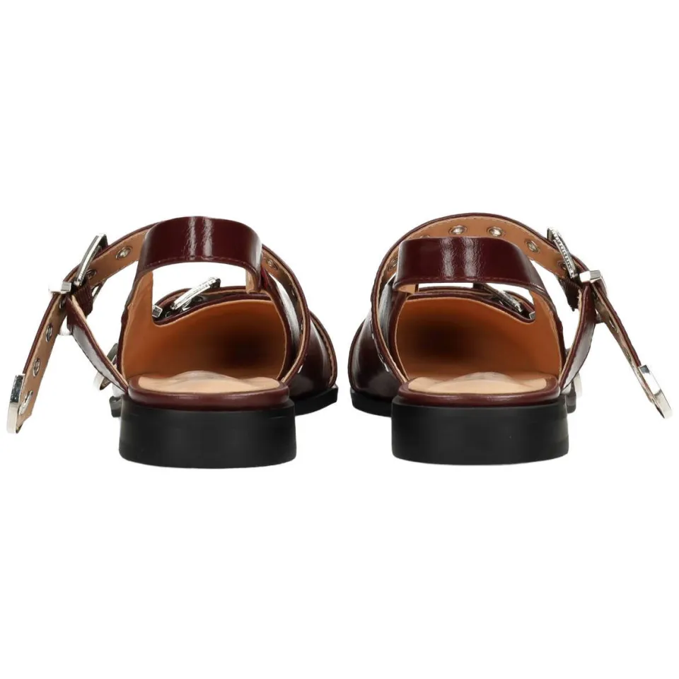 POSH by Poelman Julie lak slingback loafers bordeaux, foto 4