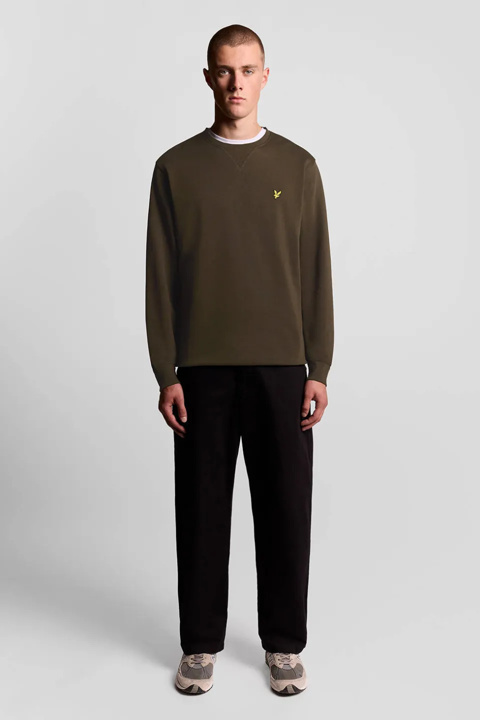 Lyle & Scott regular fit trui - olijfgroen, foto 3