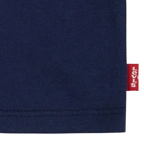 Levi's T-shirt Batwing met logo donkerblauw/roze, foto 5