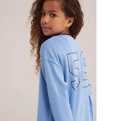 WE Fashion longsleeve met tekst lichtblauw, foto 5
