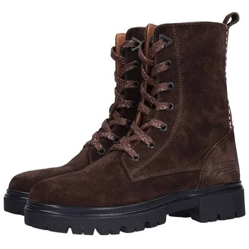 Braqeez chunky suède enkelboots - donkerbruin, foto 4