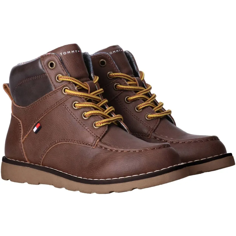Tommy Hilfiger veterschoenen met profielzool - bruin, foto 5