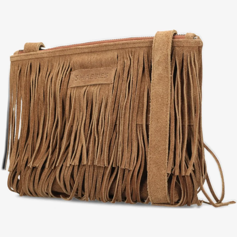 Shabbies Amsterdam Festival Fringe crossbody tas cognac, foto 5