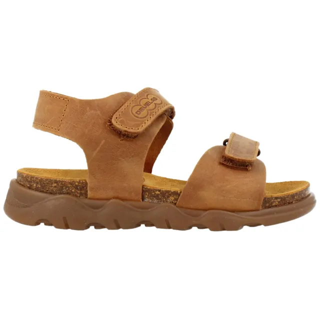 Develab leren sandalen cognac
