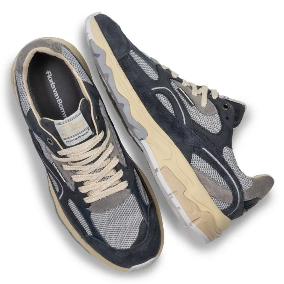 Floris Van Bommel De Rezer 01.38 suède sneakers donkerblauw donker blauw, foto 4
