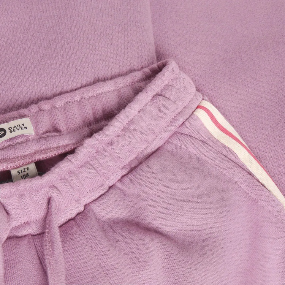 Daily7 wide leg joggingbroek paars, foto 5