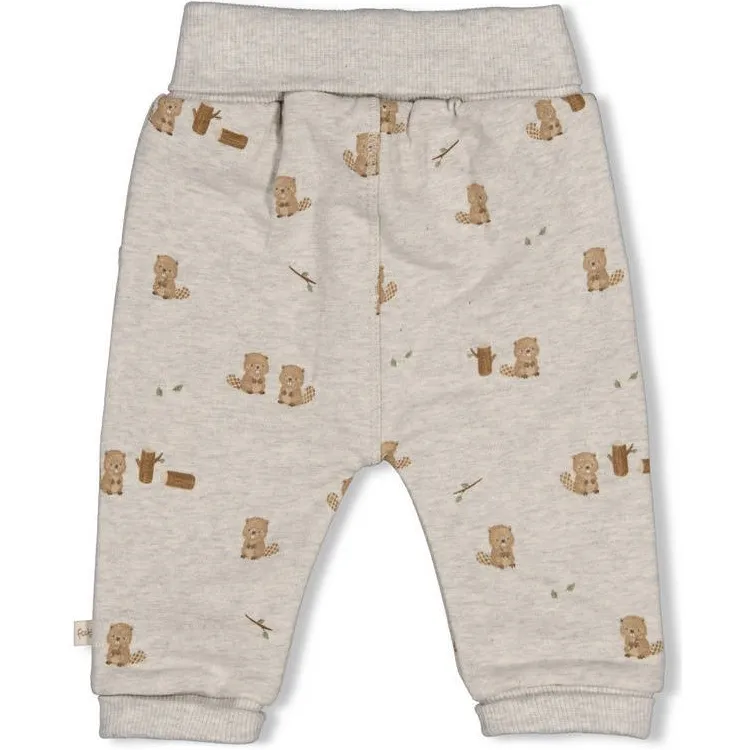 Feetje Tiny Timber Tales babybroek grijs melange