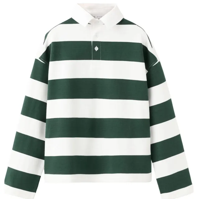 Mango Kids gestreepte polo - donkergroen, foto 2