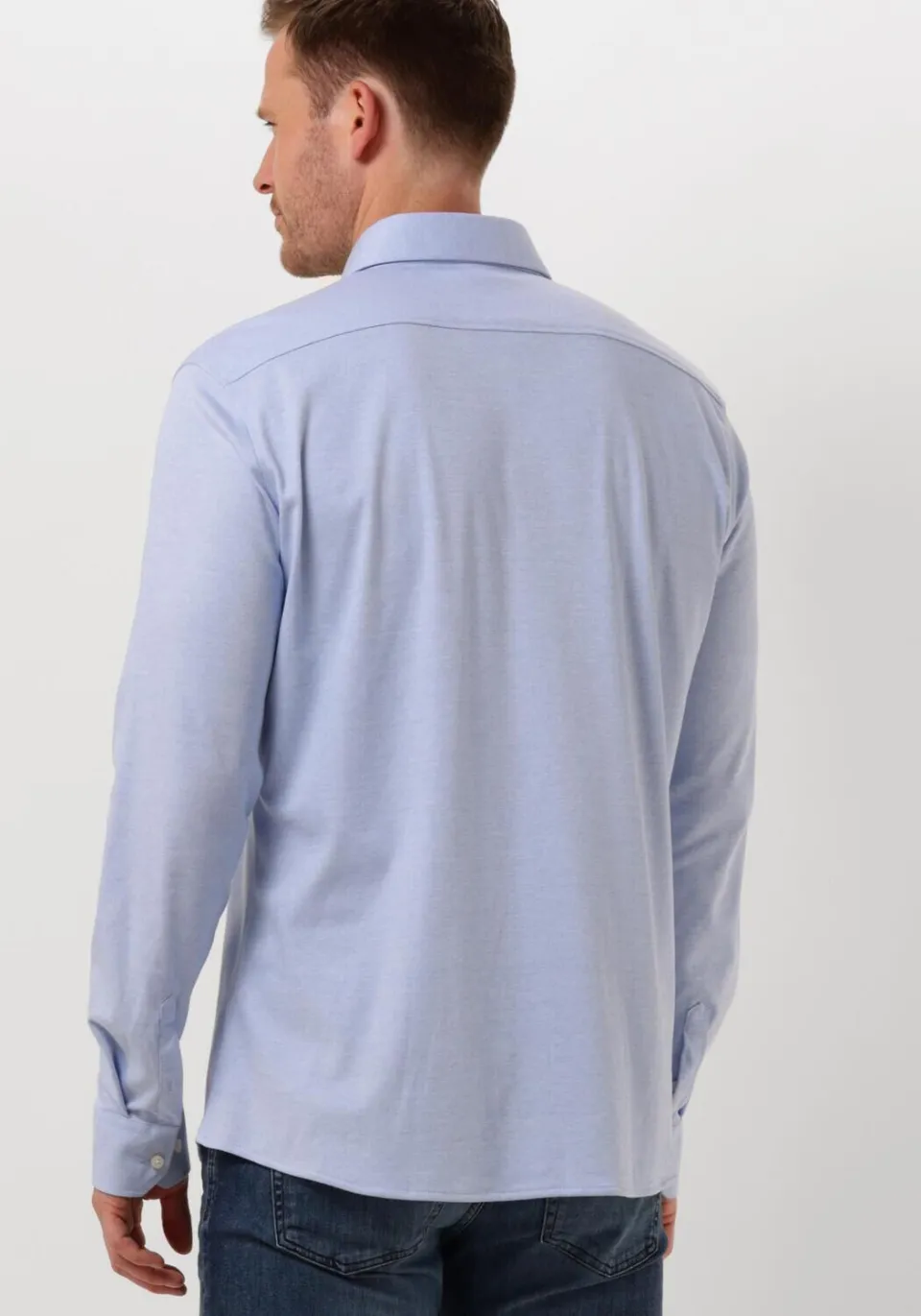 Desoto Essential Modern Fit jersey overhemd lichtblauw, foto 4