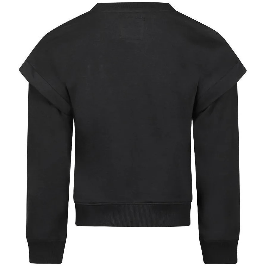 Koko Noko rechtvallende sweater met pailletten - zwart, foto 3