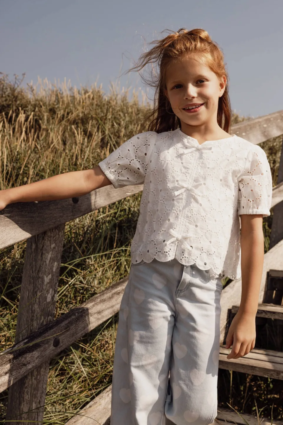 LOOXS Little T-shirt wit broderie, foto 4