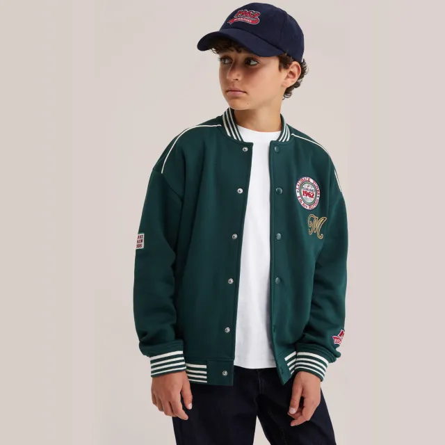 WE Fashion baseballjack groen, foto 5