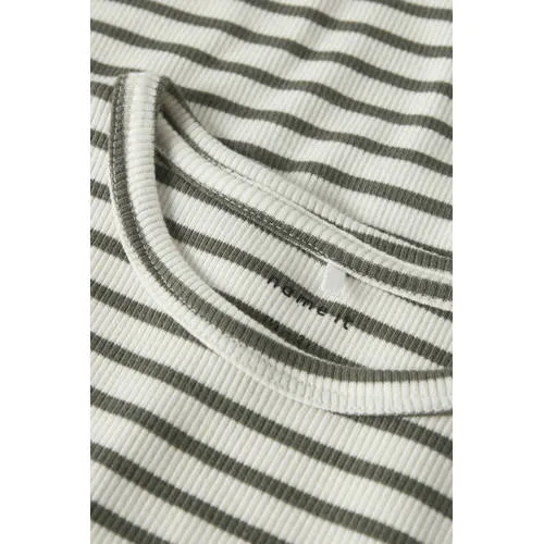 NAME IT MINI longsleeve olijfgroen ecru, foto 4