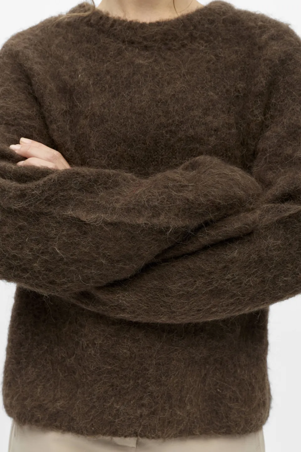 Object pullover met wol - bruin, foto 5