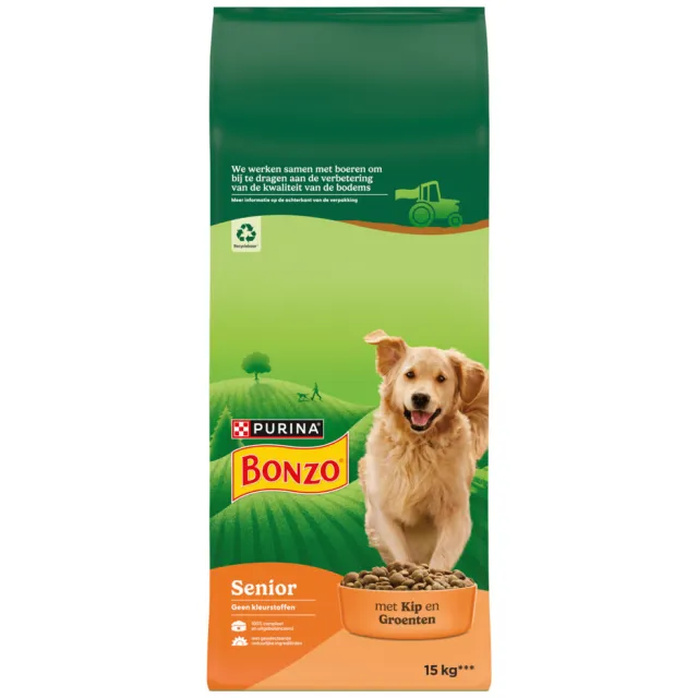 Bonzo Senior hondenvoer met kip en groenten, foto 2
