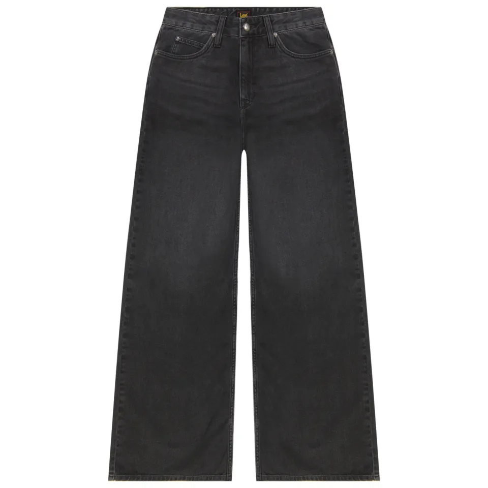 Lee high waist wide leg jeans zwart, foto 2