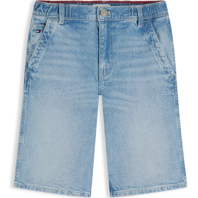 Tommy Hilfiger Sailor baggy jeansshort lichtblauw denim light 01, foto 2