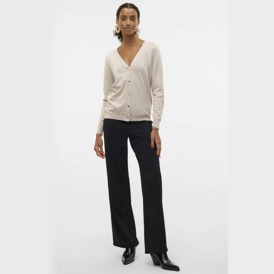 Vero Moda VMBERLIN wide leg broek zwart Black