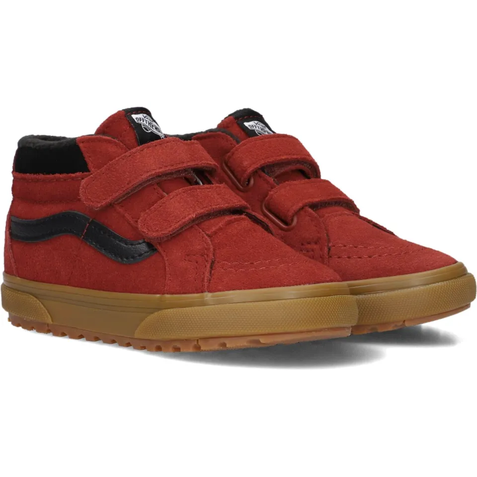 Vans SK8-Mid Reissue V hoge sneakers donkerrood bordeaux/zwart, foto 3