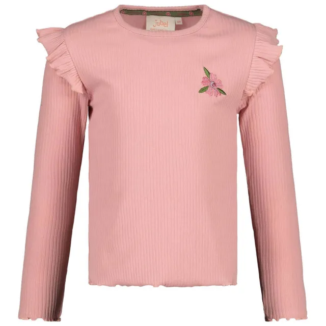 Jubel Moon Flowers longsleeve lichtroze, foto 2