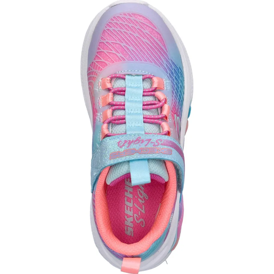 Skechers Rainbow Cruisers sneakers met lichtjes blauw/roze, foto 6