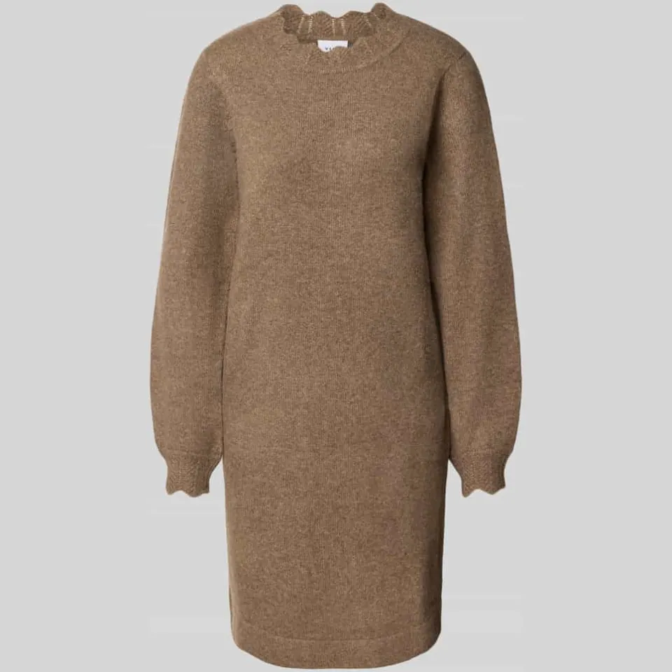 Vila NIKOLINA gebreide jurk taupe, foto 2