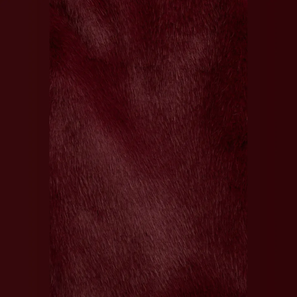 WE Fashion imitatiebont gilet - donkerrood, foto 7