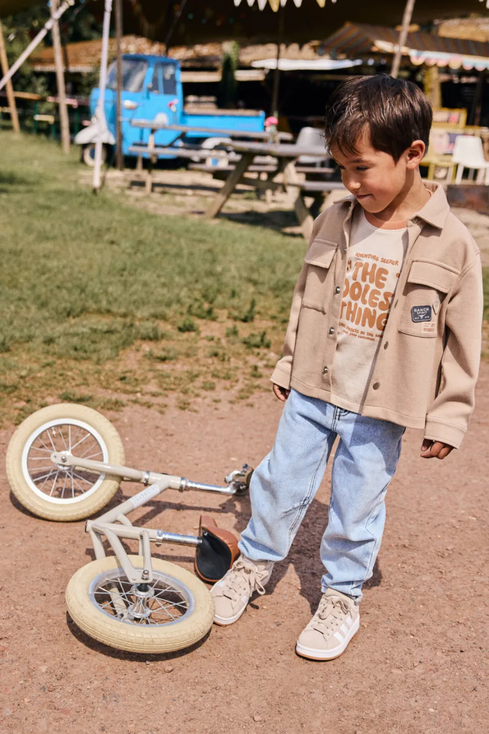Daily7 T-shirt beige Beige/bruin