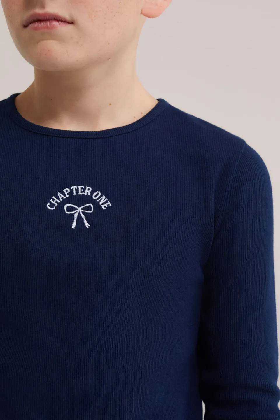 WE Fashion longsleeve donkerblauw meisjes, foto 4
