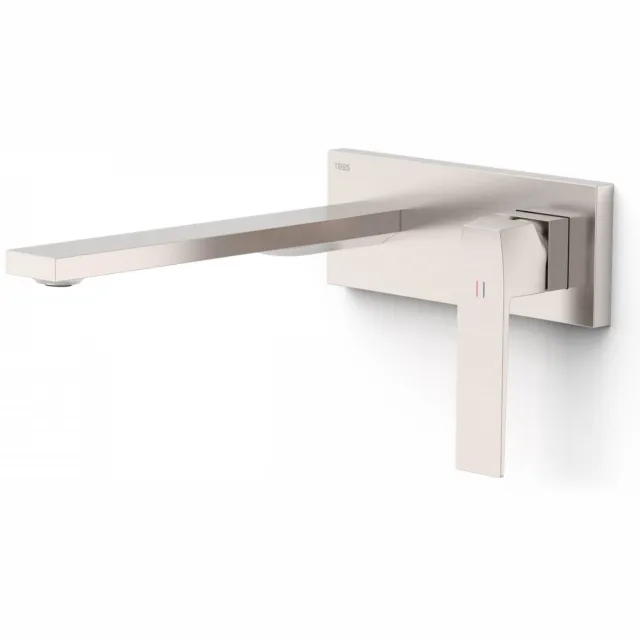 Tres Slim Exclusive inbouw wastafelmengkraan lange uitloop RVS look
