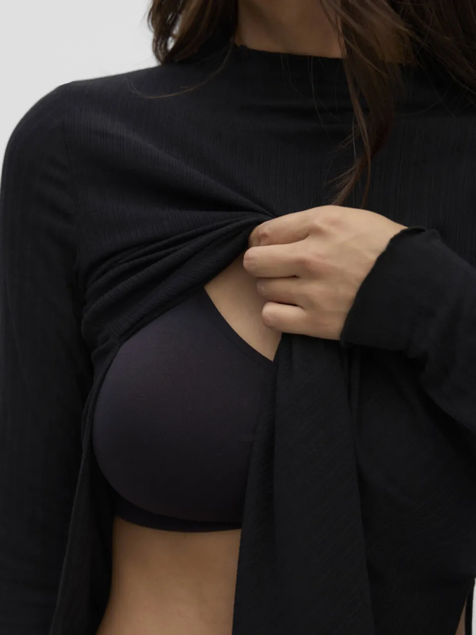 Mamalicious zwangerschaps longsleeve zwart, foto 4