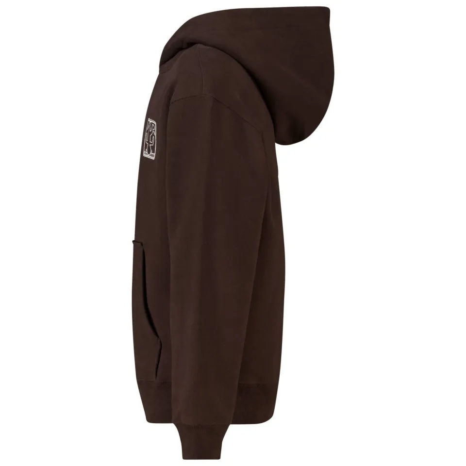 America Today hoodie met backprint - bruin, foto 4