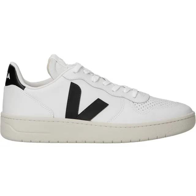 Veja V-10 leren sneakers - wit/zwart
