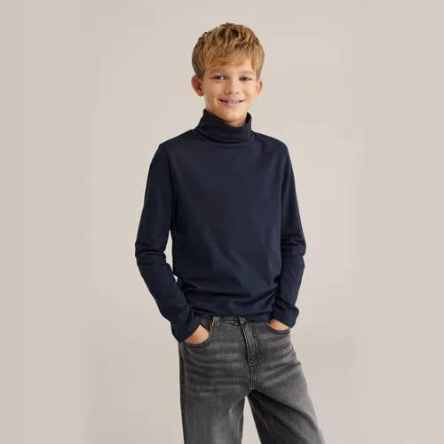 WE Fashion longsleeve donkerblauw heavy blue, foto 2