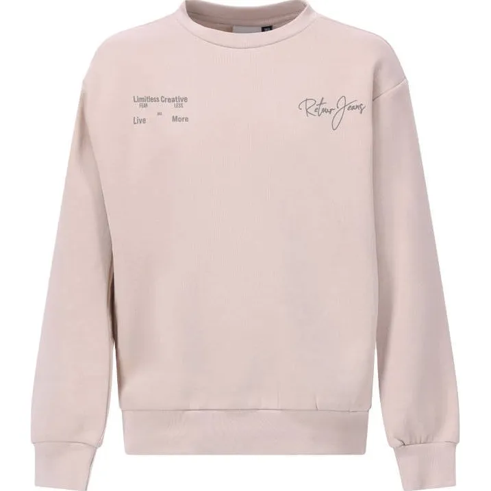 Retour Jeans sweater met backprint - beige, foto 2